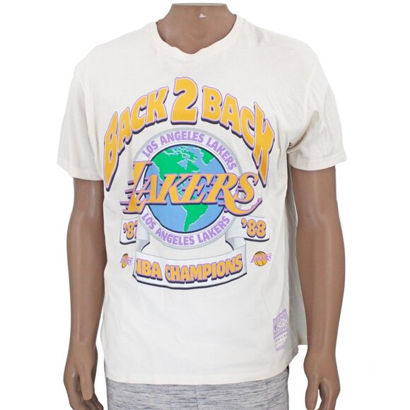 LA Lakers Adidas Magic Johnson HWC Jersey/Mitchell & Ness Men's Championship Tee - Picture 4 of 15